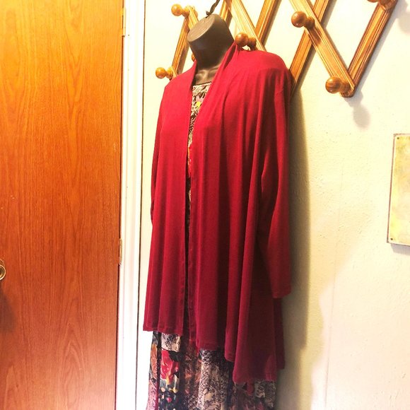 RENEEC. WINE LONG-SLEEVED CARDIGAN - Picture 3 of 9